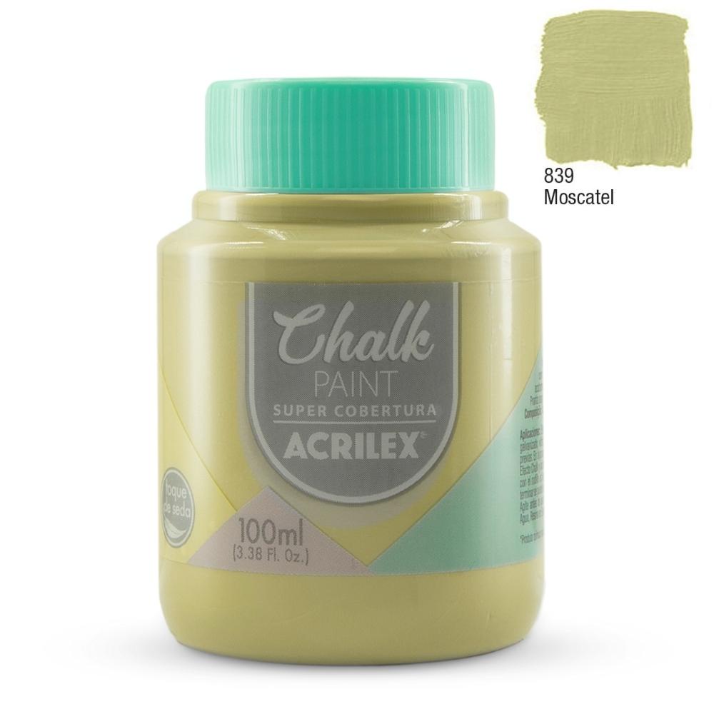 Tinta Chalk Paint Acrilex 100ml - Moscatel 839 | Shopee Brasil