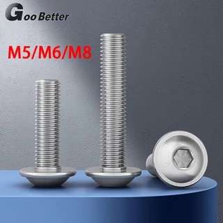 M5 M6 M8 Cabeça Do Botão Flangeado M8 Parafusos Allen-A2 Aço Inoxidável