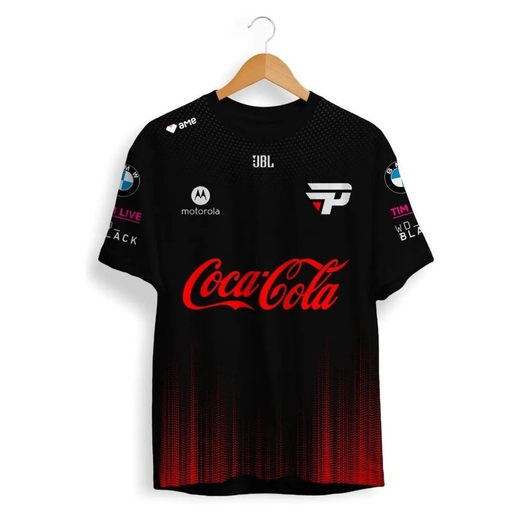 Camiseta Pain Gaming Uniforme Detalhes Vermelho Full Print