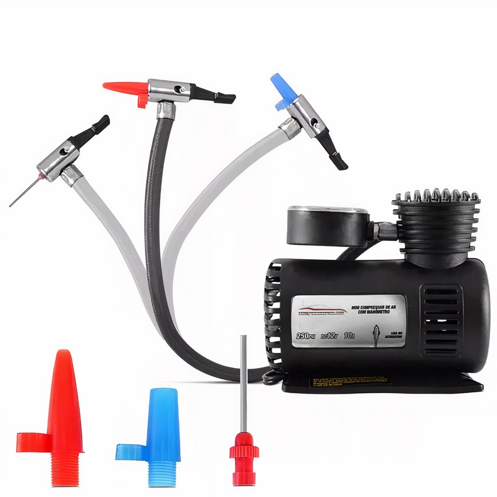 Mini Compressor De Ar Automotivo Multiuso 12v 250psi | Shopee Brasil