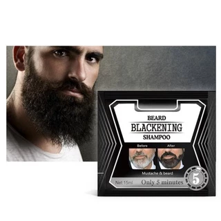 10 Unidades De Tintura De Barba Natural Sem Estimulação Shampoo Tingido Para Cuidados Com A