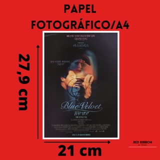 Veludo Azul - Blue Velvet - 1986 - David Lynch - Pôsteres - Cartazes - A4  Papel Fotográfico - Filme cult