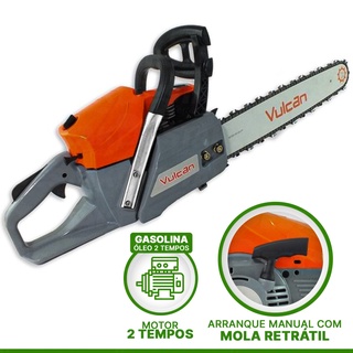 Moto Serra Gasolina Motoserra Profissional 62CC 4Hp Vulcan