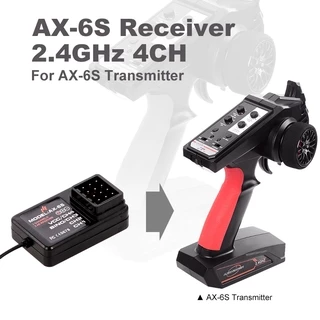 Receptor AX-6S AUSTAR Acessórios 2.4G 4CH Para Transmissor RC Q65 MN90 1/10 1/8 Rastejador TRX4 Axial SCX10 D90 Carro