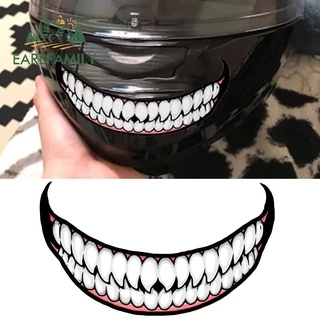 EARLFAMILY 13cm Assustador Diabo Dente Cartoon Autocolante RV Janelas Capacete Ar Condicionado Laptop Vinil Decalque À Prova D'água Engraçado Protetor Solar Car Styling