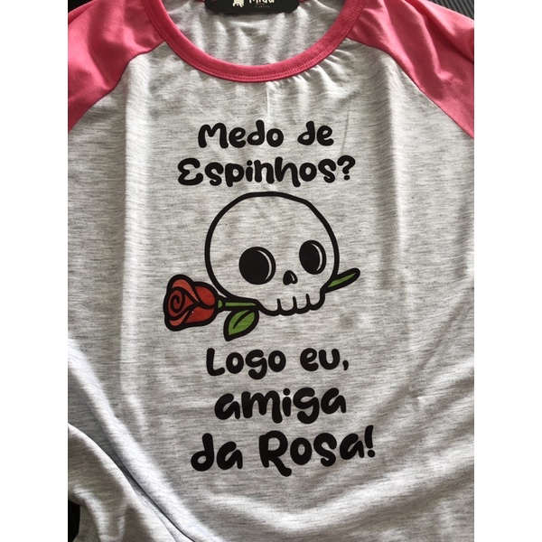 Camiseta Rosa Caveira - Umbanda No Peito ®