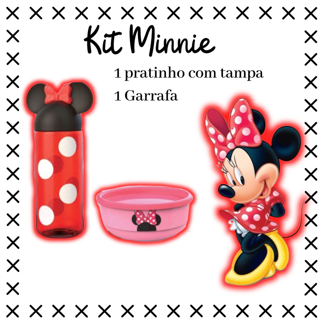 Avon Kit De Garrafa E Prato Minnie Mouse Infantil Disney Shopee Brasil