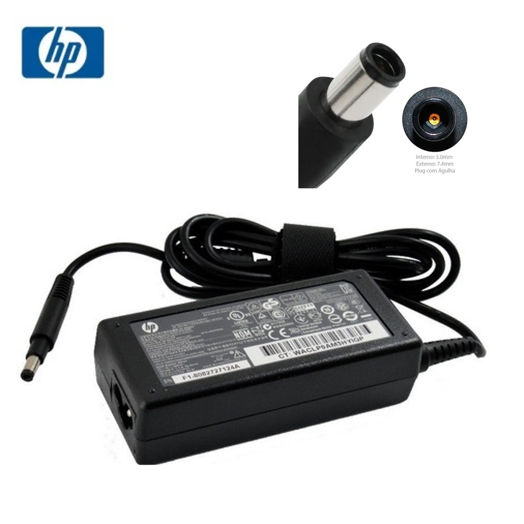 Fonte Carregador Notebook Hp 19v 4.74a 90w PA-1900-15C2 Pino Grosso Agulha 7,4mm X 5,0mm Bivolt