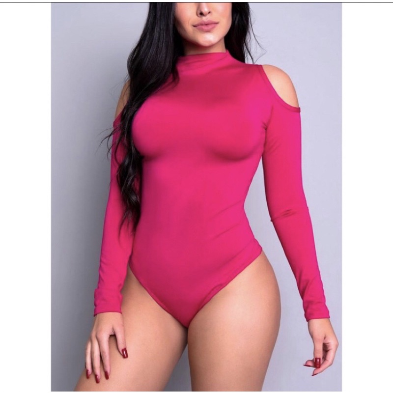 Body Gola Alta Detalhe No Ombro Elegante Shopee Brasil 8164