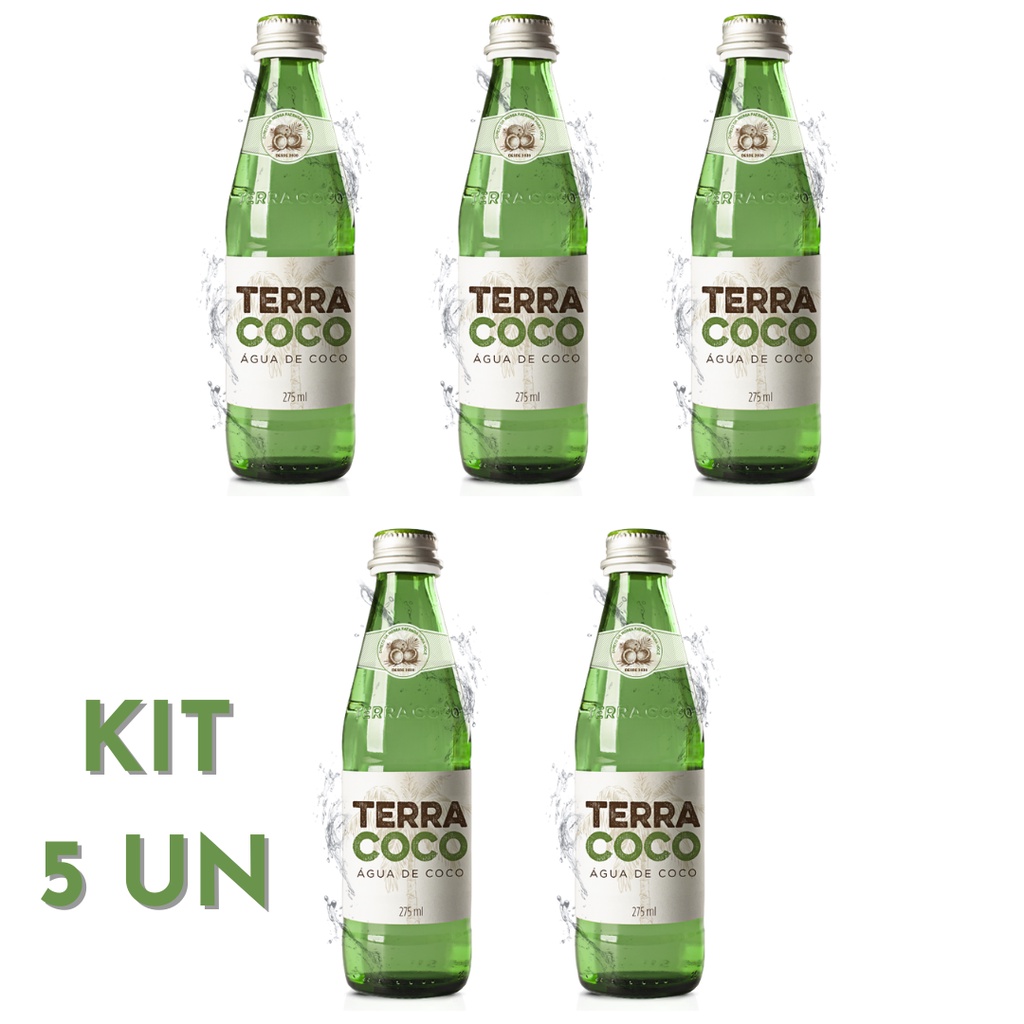 Kit 5 Água De Coco Premium 100% Natural Sem Conservantes Garrafa Vidro ...