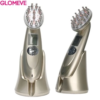 Pente Anti Perda De Cabelo Massagem Terapia De Crescimento Do Elétrico Laser Infravermelho RF Luz Vermelha EMS Vibração Massager Escova Cuidados Com O