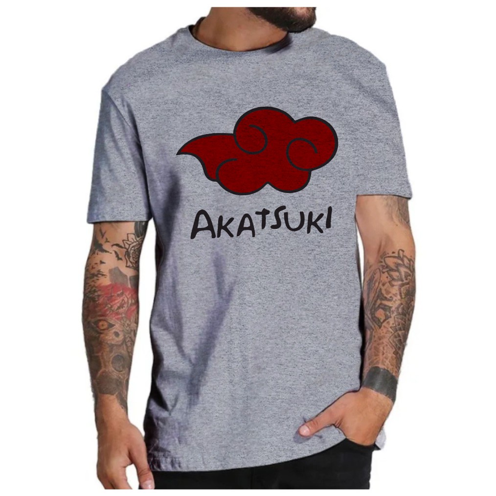 Camiseta Akatsuki Nuvem Vermelha Masculina Personalizada