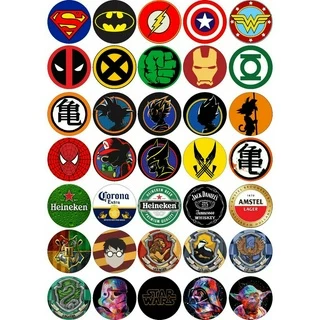 Kit 4 Porta Copo Descanso de Copo Geek Vários Modelos Neoprene 9cm