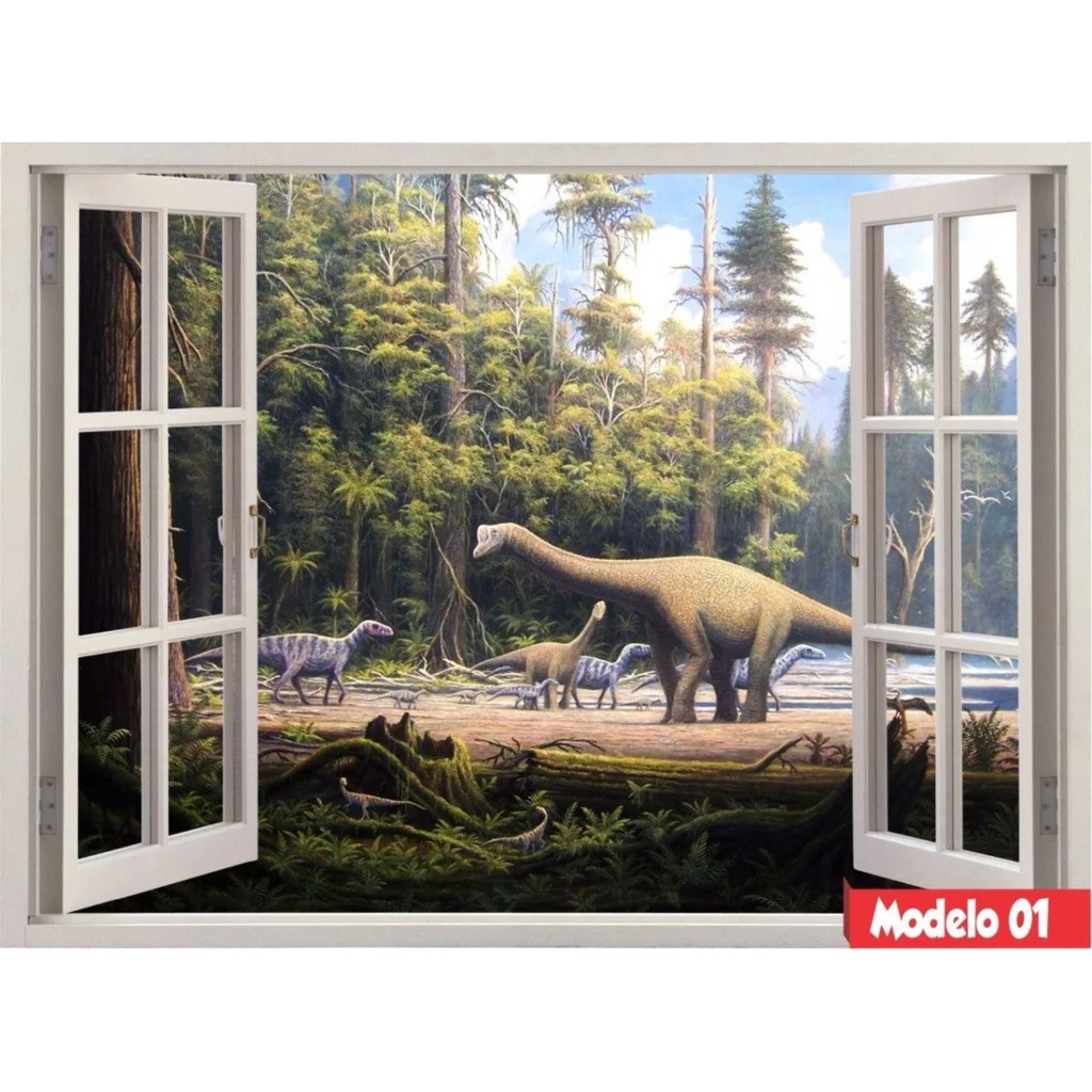 Adesivo De Parede Dinossauro Rex Silhueta-g 75x75cm