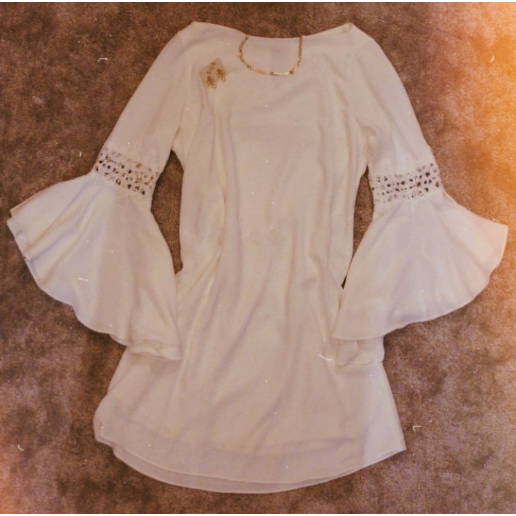 Vestido branco hot sale tvz