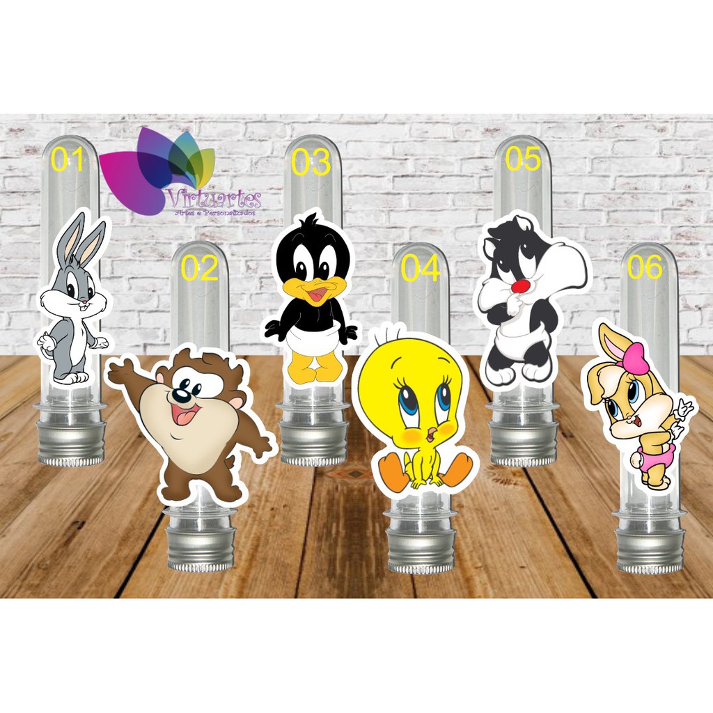 20 Aplique Topper Recorte Tubete Baby Looney Tunes - 07cm | Shopee Brasil