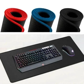 Mouse pad 70x35 preto Borda Costurada Mesa de Computador (