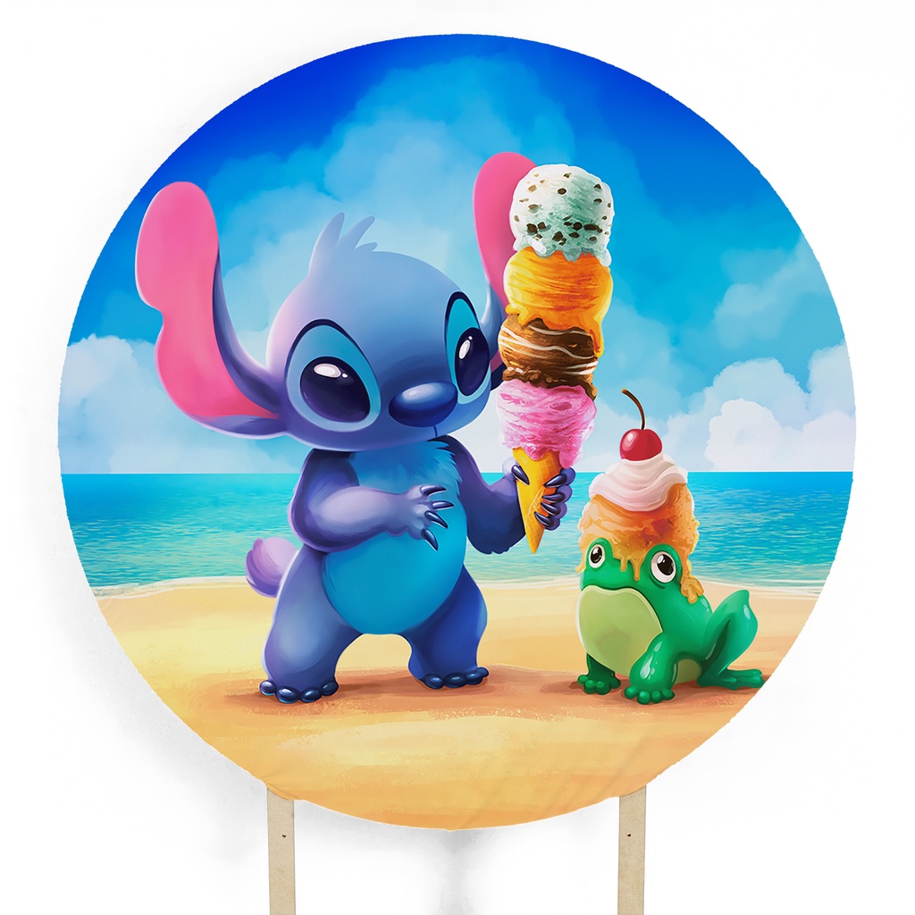 Painel Sublimado Lilo & Stitch C/ Elastico Shopee Brasil
