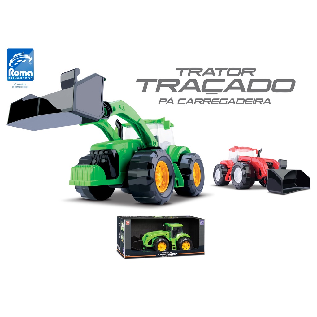 Trator Tracado, Roma Brinquedos