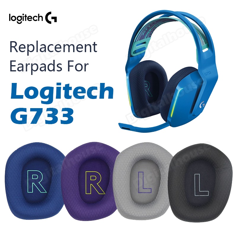 Almofadas De Substituição Para Logitech G733 , Almofada De Espuma De Memória Fone De Ouvido , Malha Original , Confortáv