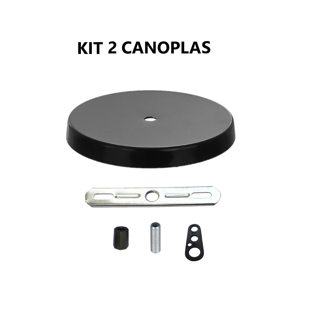 Kit 2 Canoplas Para Montagem De 2 Pendentes Luminárias Teto