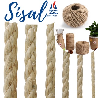 Rolo Corda De Sisal Natural 6mm 134 Metros Arranhador Para Gatos