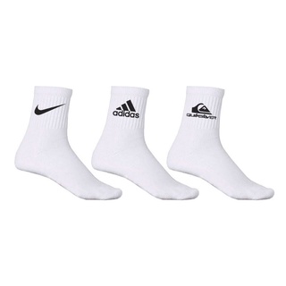 kit meias sport 12 pares ou 6 pares cano longo