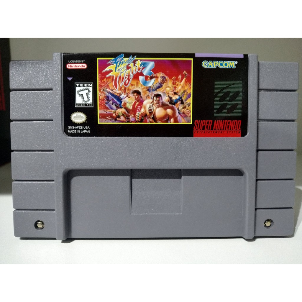 Fita / Cartucho Final Fight 3 em Português Snes Super Nintendo | Shopee ...