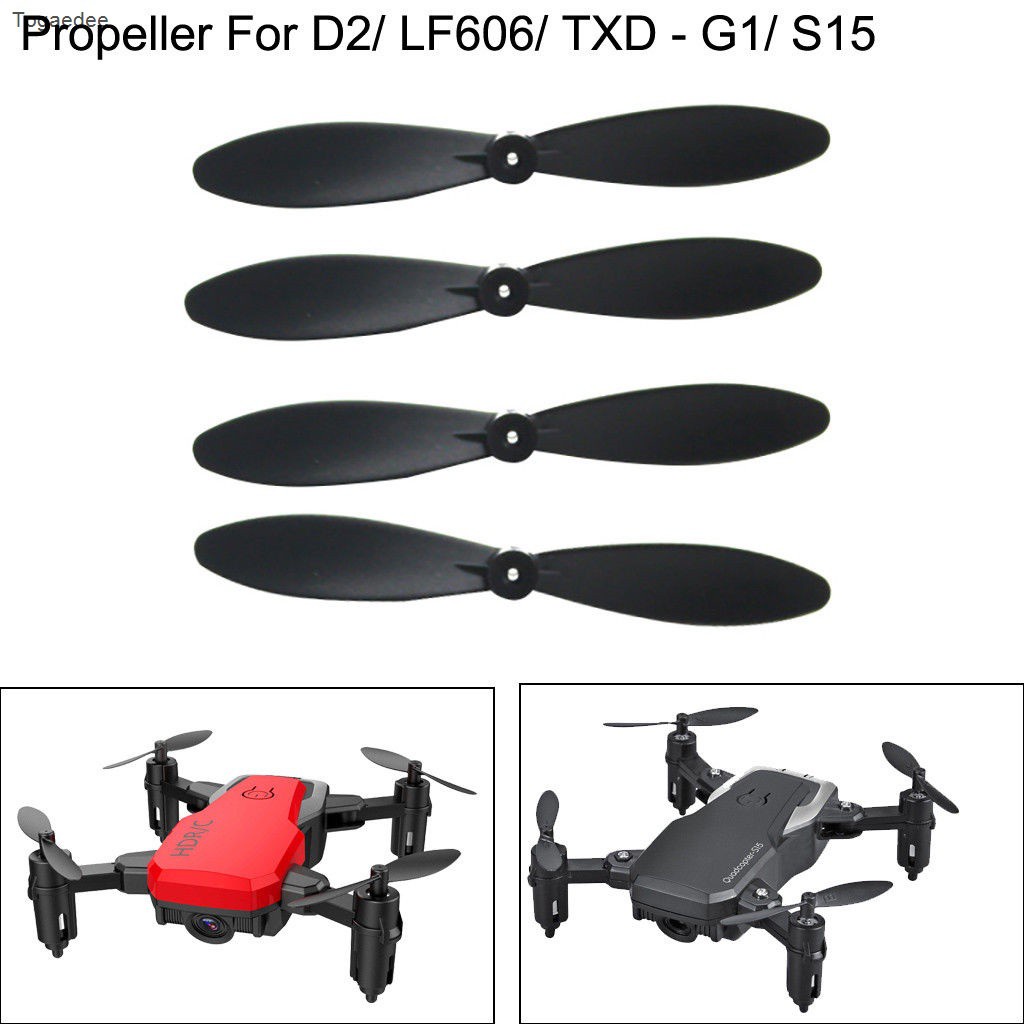 4pçs Lâminas De Hélice Para Drone Quadcopter D2 / Lf606 / G1 / S15 Mini Rc