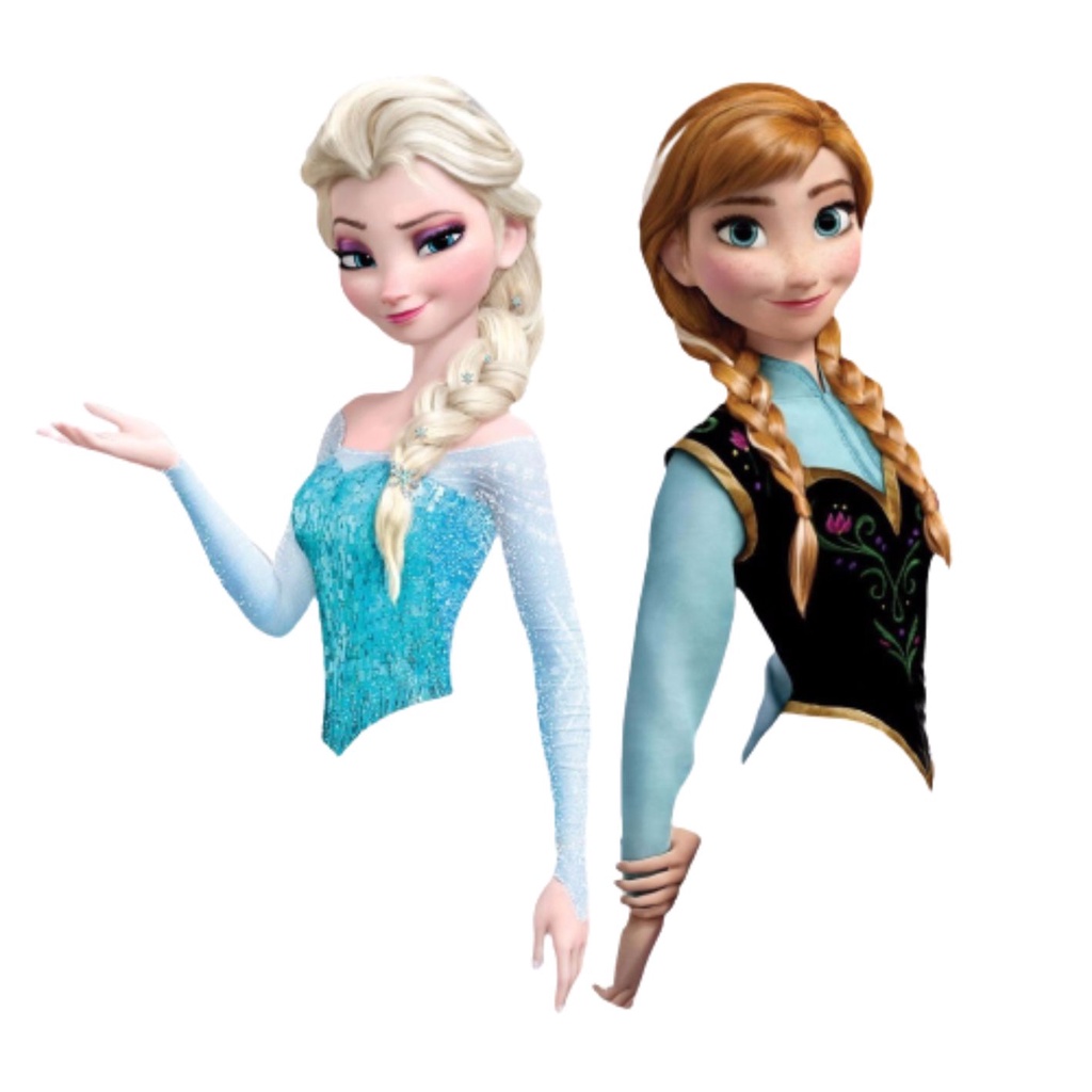 30 Aplique Anna e Elsa Frozen 7cm