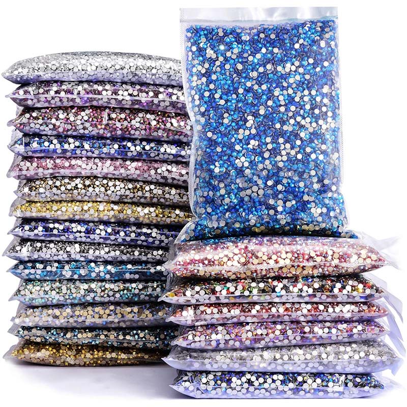 SS3-SS34 Moonlight Flatback Rhinestone Glass Non Hotfix Rhinestones Glitter Strass Crystals For Garment Nail Art