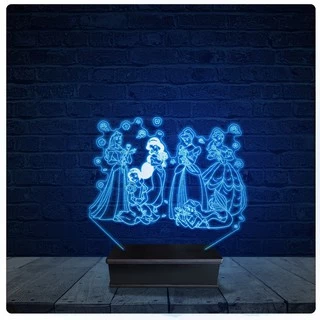 Luminária Led Acrilico Abajur - Princesas Da Disney 20
