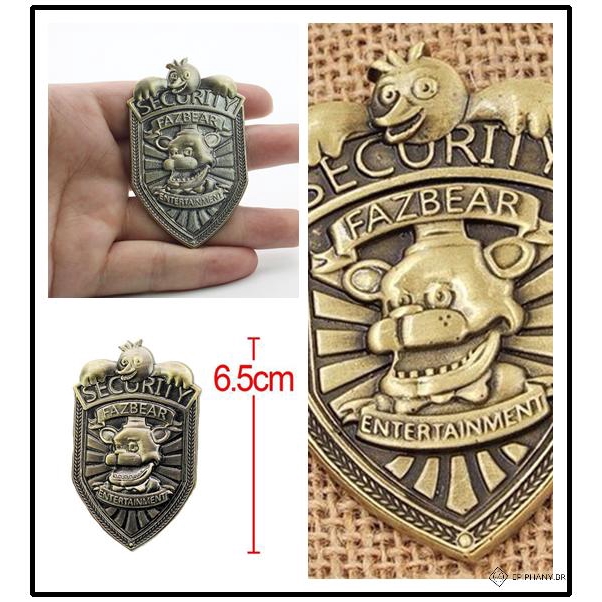 ♛♚♛Alloy Five Nights at Freddy´s FNAF Fazbear Security Badge