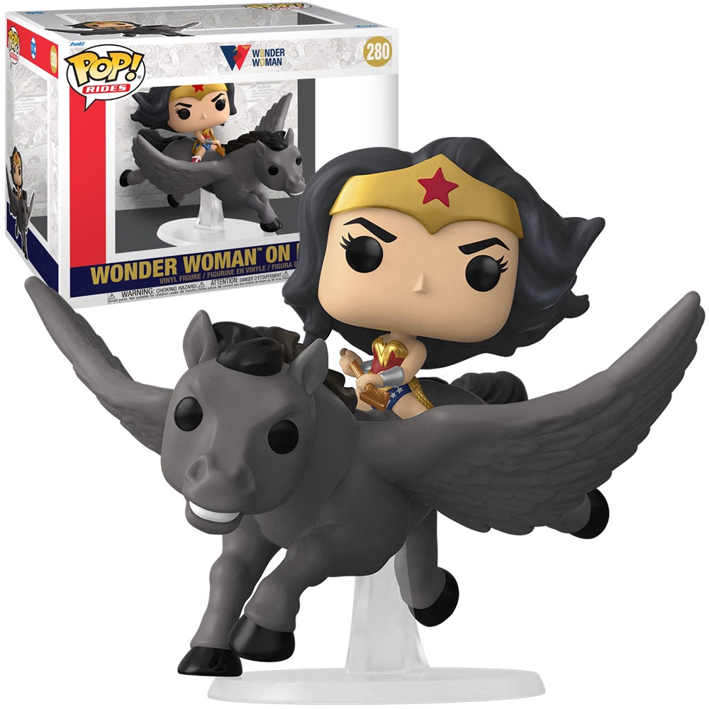 FUNKO POP RIDES WONDER WOMAN 80 YEARS - WONDER WOMAN ON PEGASUS 280 NOVO ORIGINAL