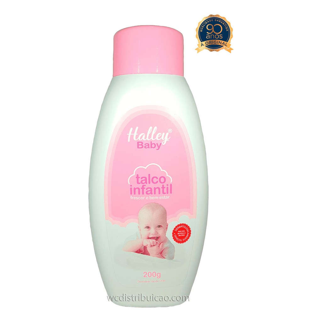 Talco Infantil Halley Baby (rosa) 200 G | Shopee Brasil