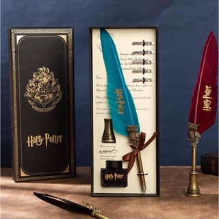 Harry Potter Magic Academy Feather Pen Set Caixa de Presente Caneta Esculpida Caneta Água Presente de Aniversário