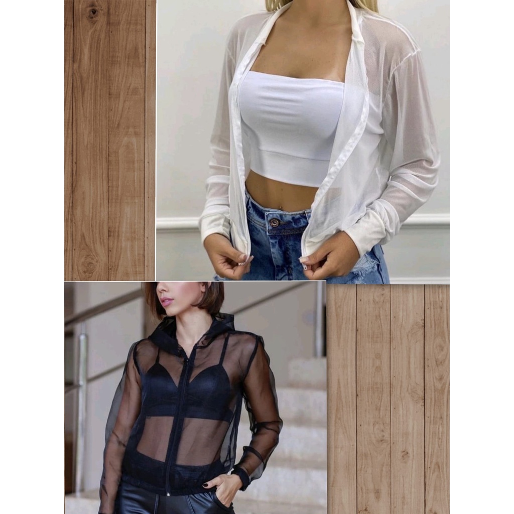 Bomber best sale transparente branca