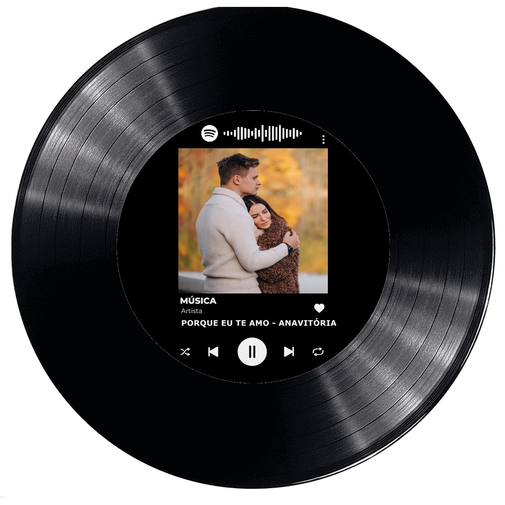 Quadro Disco Vinil Spotify Personalizavel LP | Shopee Brasil