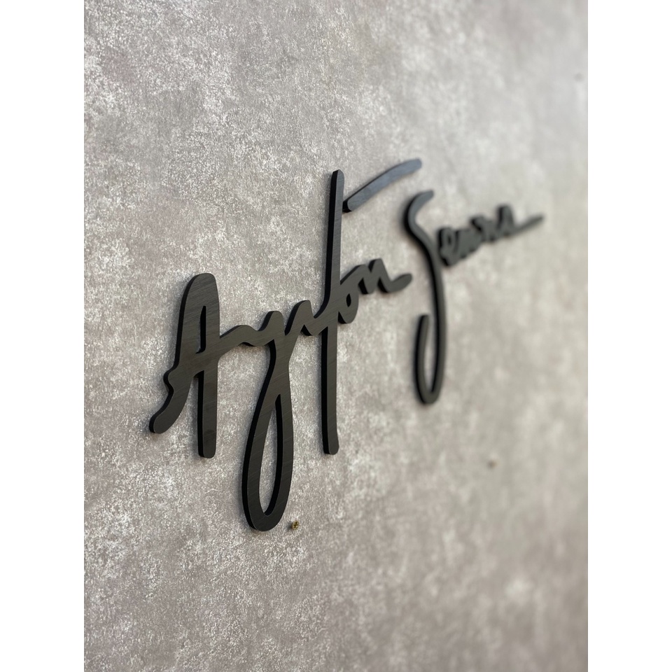 Quadro Decorativo Ayrton Senna Assinatura Mdf 3mm Preto | Shopee Brasil