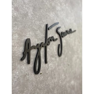 Quadro Decorativo Ayrton Senna Assinatura Mdf 3mm Preto Promoção Promoção imperdivel 