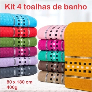 Kit C/ 4 Toalha Banhão Super Gigante 80X1,80