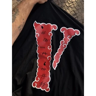 Camiseta 100% algodão Vlone Akatsuki Naruto