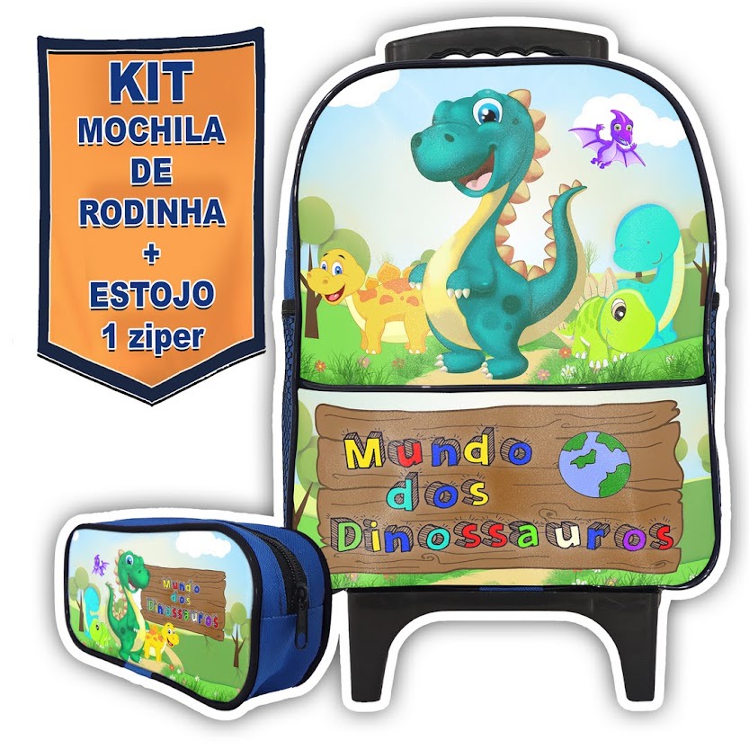 Mochila Baby - Dinossauro - Colorido - OD-MBD - Ó Design - Kits e Gifts