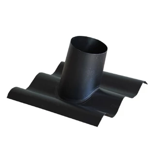 Telha 6mm Chaminé Acabamento Telhado 150mm A 200mm Preto