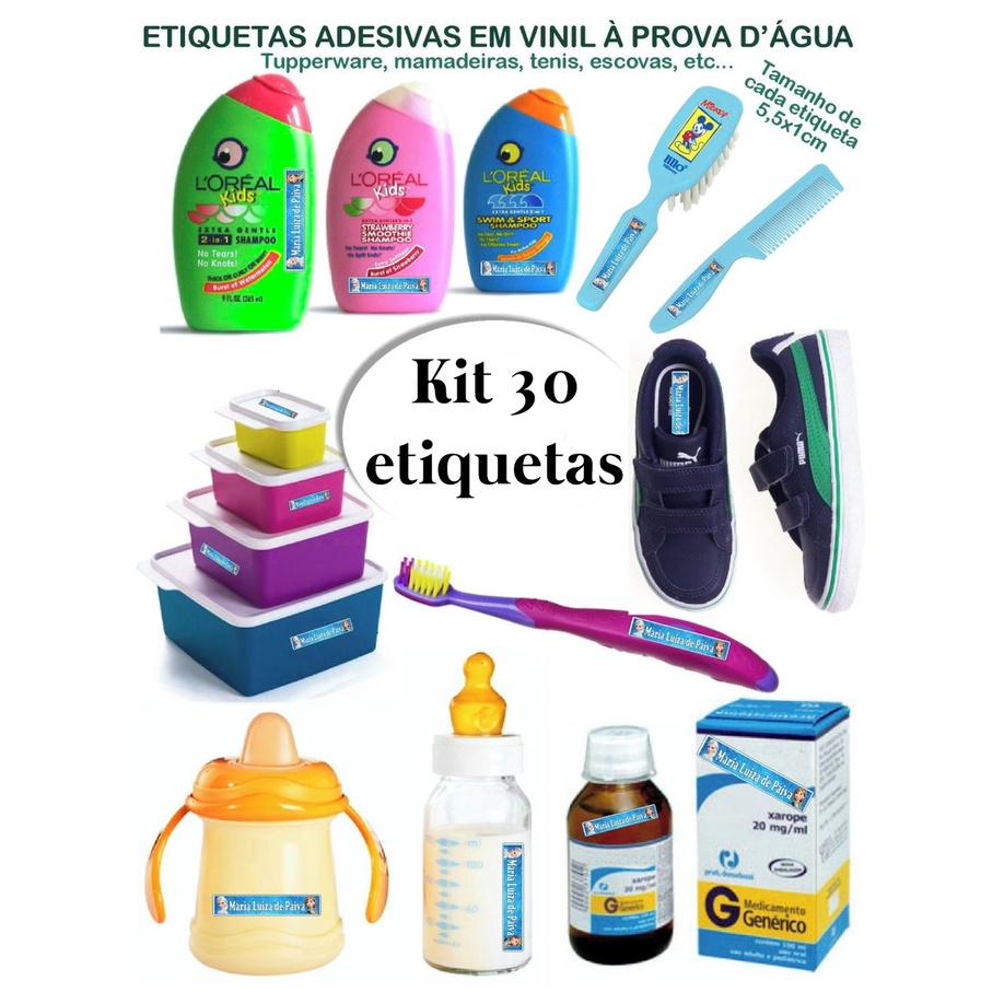 Kit 50 Etiquetas a Prova de Água