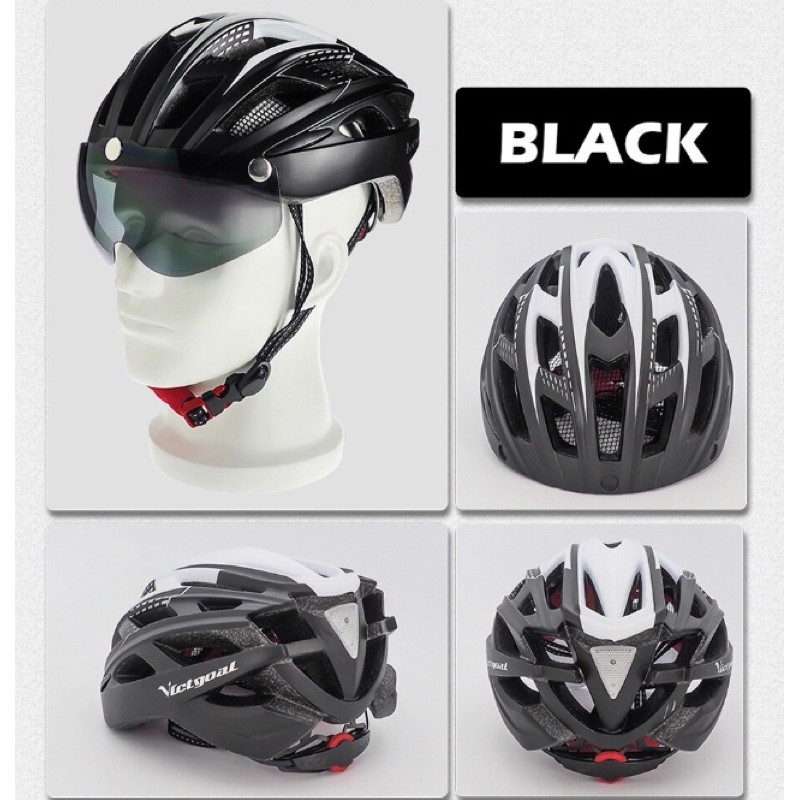 Capacete de ciclista com viseira fumê. Compatível com ciclismo, bike, patinete, bicicleta etc...