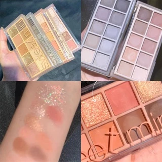 Sweet Mint 10 Colors Eyeshadow Beauty Paleta Shimmer Giltter À Prova D
