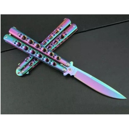 Canivete Butterfly Karambit Cs Go Trava Mola Color 0912 - Escorrega o Preço