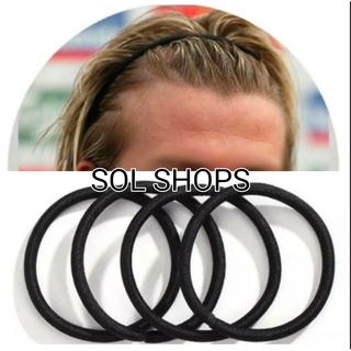 6 unidades Faixas de cabelo Elastico Masculina Feminina elásticos faixa  esportes futebol conjunto de headband PRETA FINA