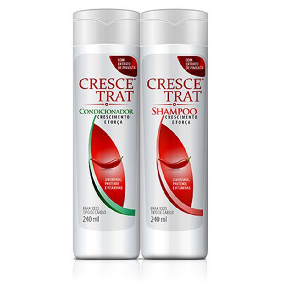 Crescetrat Shampoo e Condicionador Anti Queda de Cabelo Crescimento ...